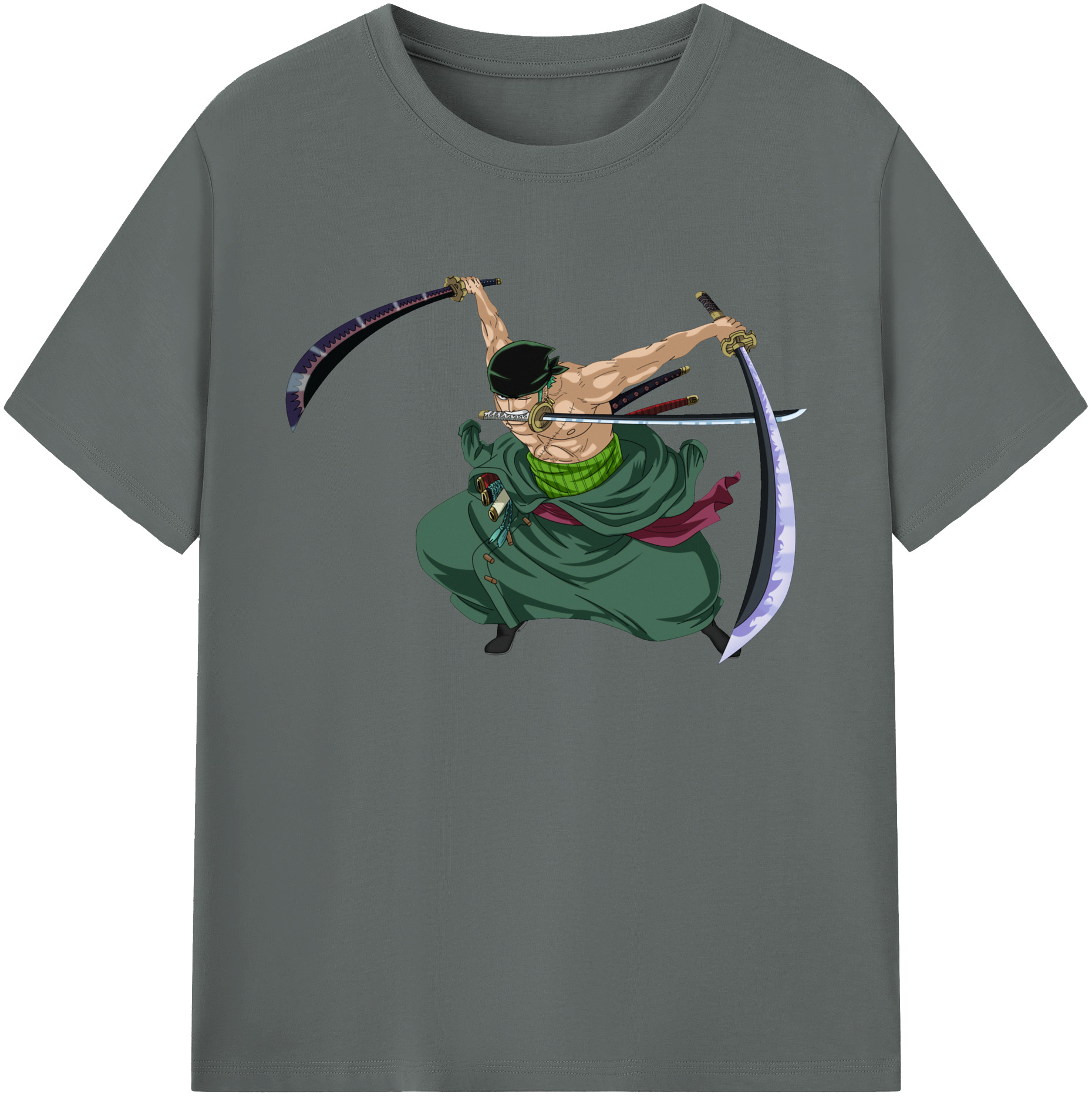 ワンピース ロロノア・ゾロ ONE PIECE Roronoa Zoro 綿100％ メンズ半袖Tシャツ｜肌触りやわらか＆通気性